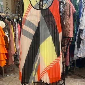 Colorful Geometric Sleeveless Dress